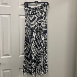 LulaRoe tie dye maxi Black and white skirt